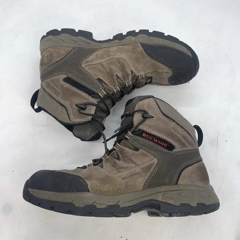 Red Wing 8670 Boots Mens 10.5 D Waterproof Hiking Suede Leather Trail Brown